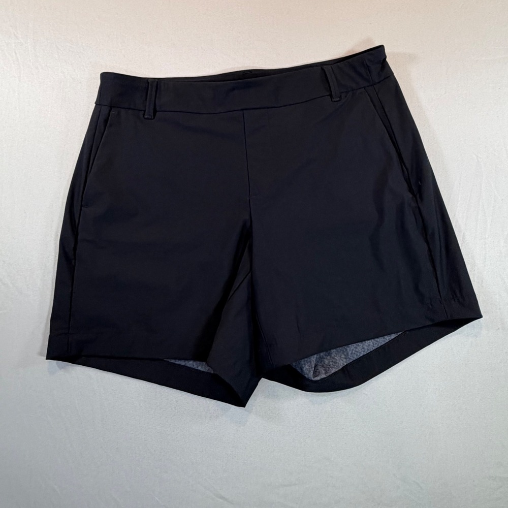 SPANX Sunshine Shorts 5.5" Black Womens Medium Pull On Hiking Outdoor UPF 50
